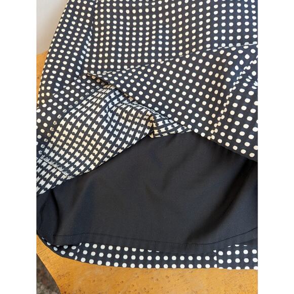 Ann Taylor Loft Miniskirt Size 2 Black White Polka Dot Preppy Twee Academia - Picture 5 of 7